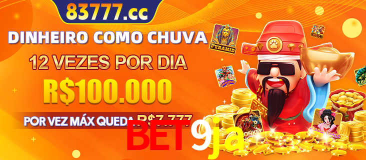 Banner do programa de recompensas Recomende para amigos do bet9ja, detalhando os bônus por convidar amigos, com prêmios que chegam a R$288.888.